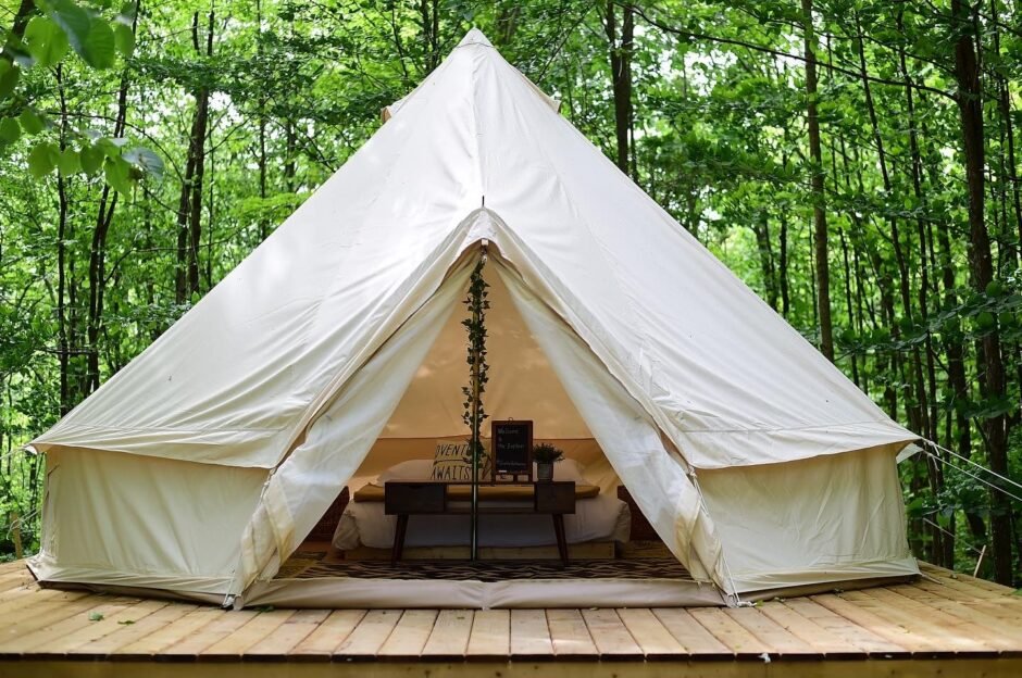 grotto getaway glamping tent